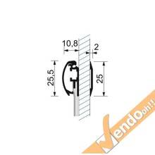 CORNICE ESPOSITIVA PUBBLICITARIA BIFACCIALE F.TO A4 DA VETRATA VETRINA VETRO