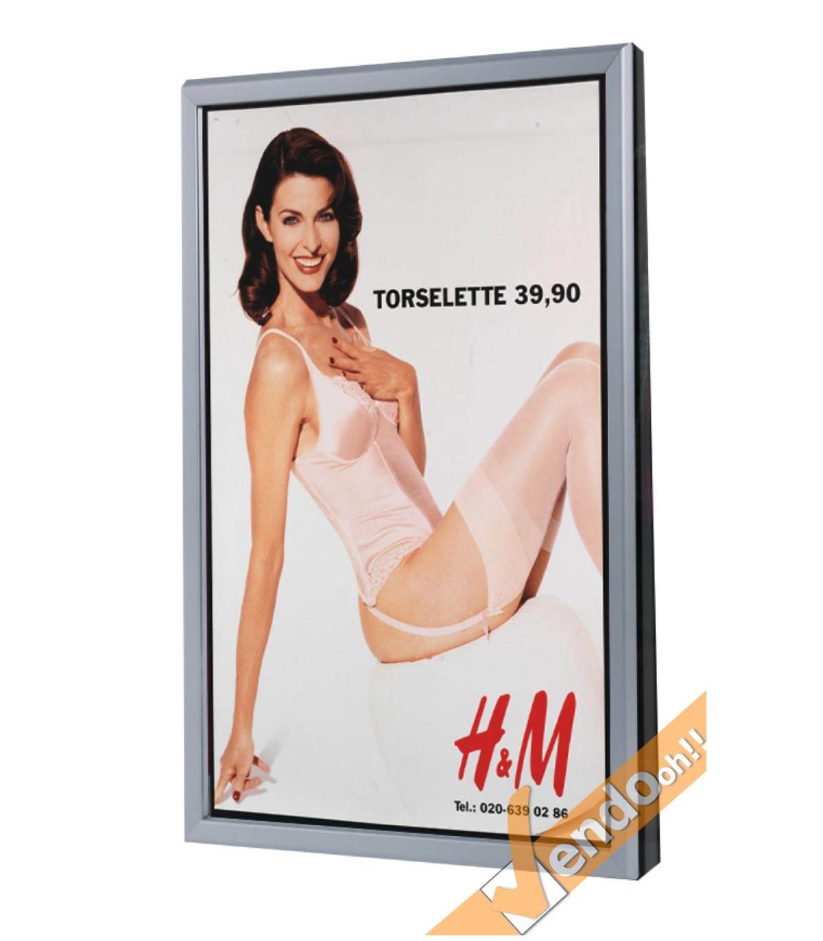 CORNICE ESPOSITIVA PUBBLICITARIA BIFACCIALE F.TO A1 DA VETRATA VETRINA VETRO