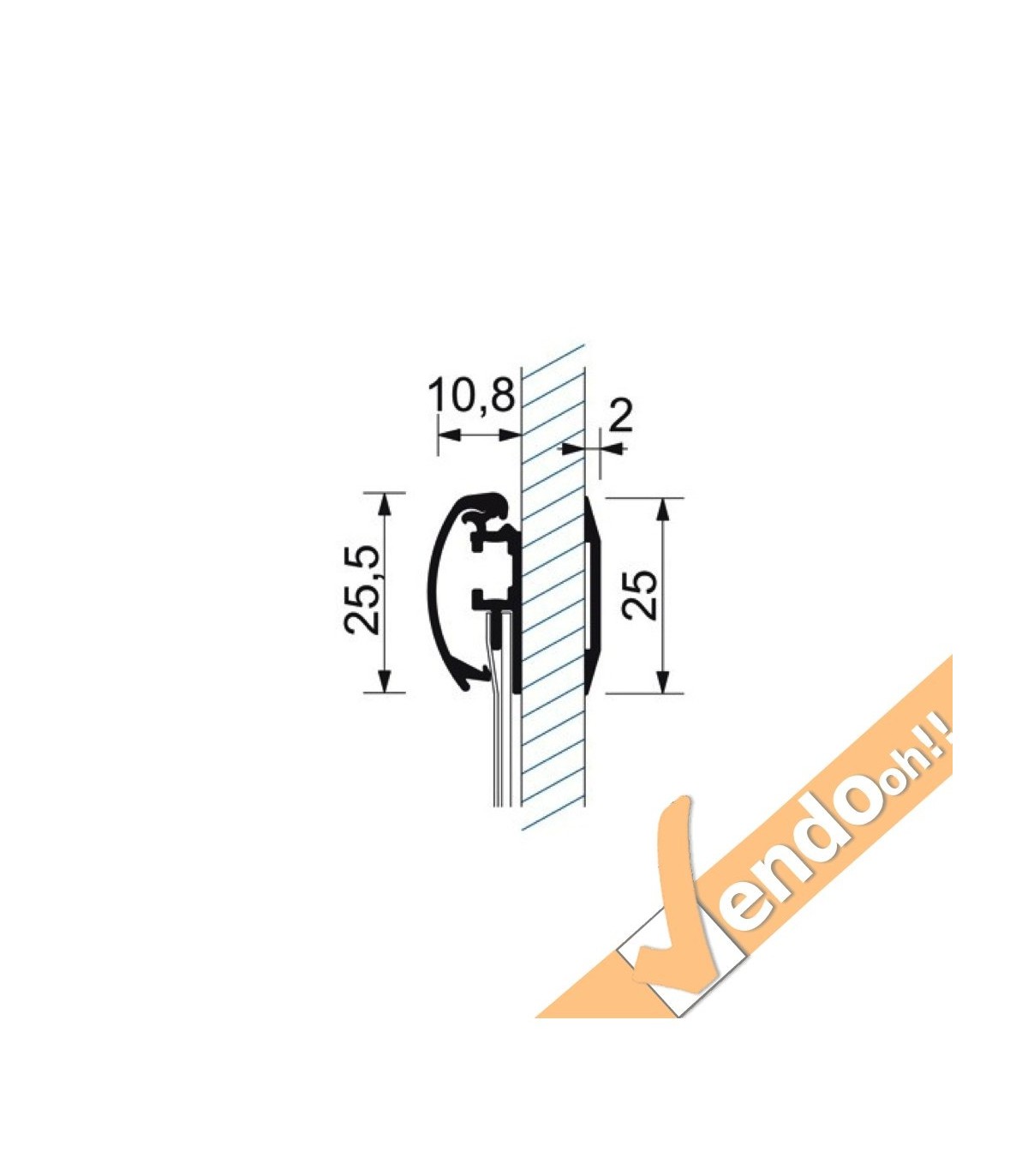 CORNICE ESPOSITIVA PUBBLICITARIA BIFACCIALE F.TO 70x100 VETRATA VETRINA VETRO