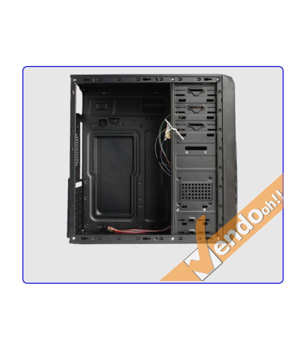 CASE ATX COMPUTER CABINET PC TOWER METALLO PLASTICA NERO CON ALIMENTATORE 500W