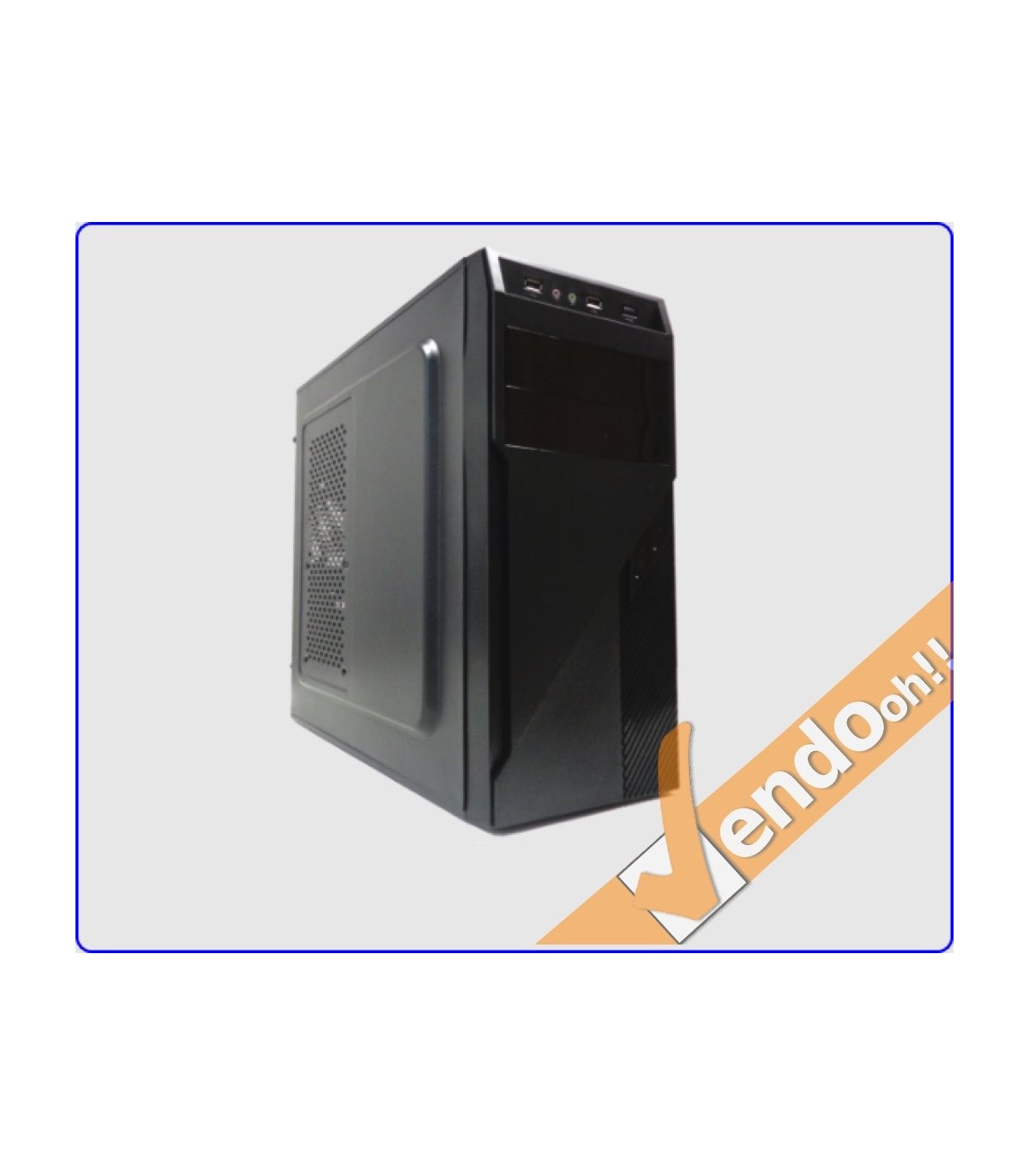 CASE ATX COMPUTER CABINET PC TOWER METALLO PLASTICA NERO CON ALIMENTATORE 500W