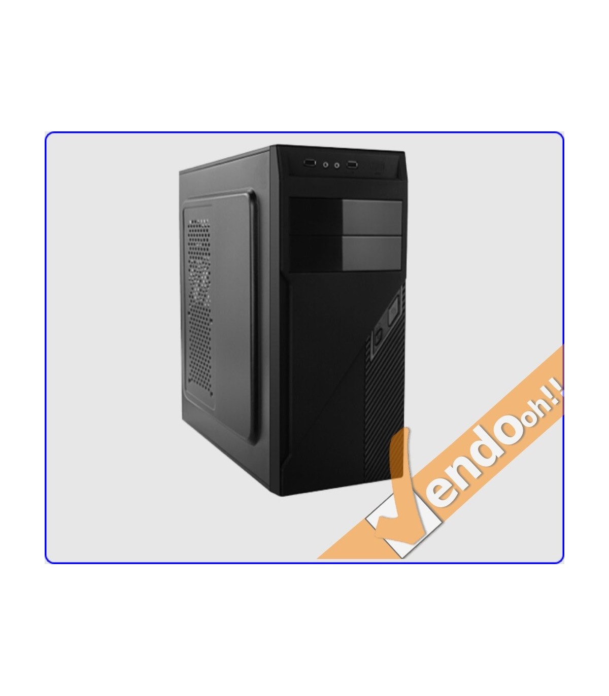 CASE ATX COMPUTER CABINET PC TOWER METALLO PLASTICA NERO CON ALIMENTATORE 500W