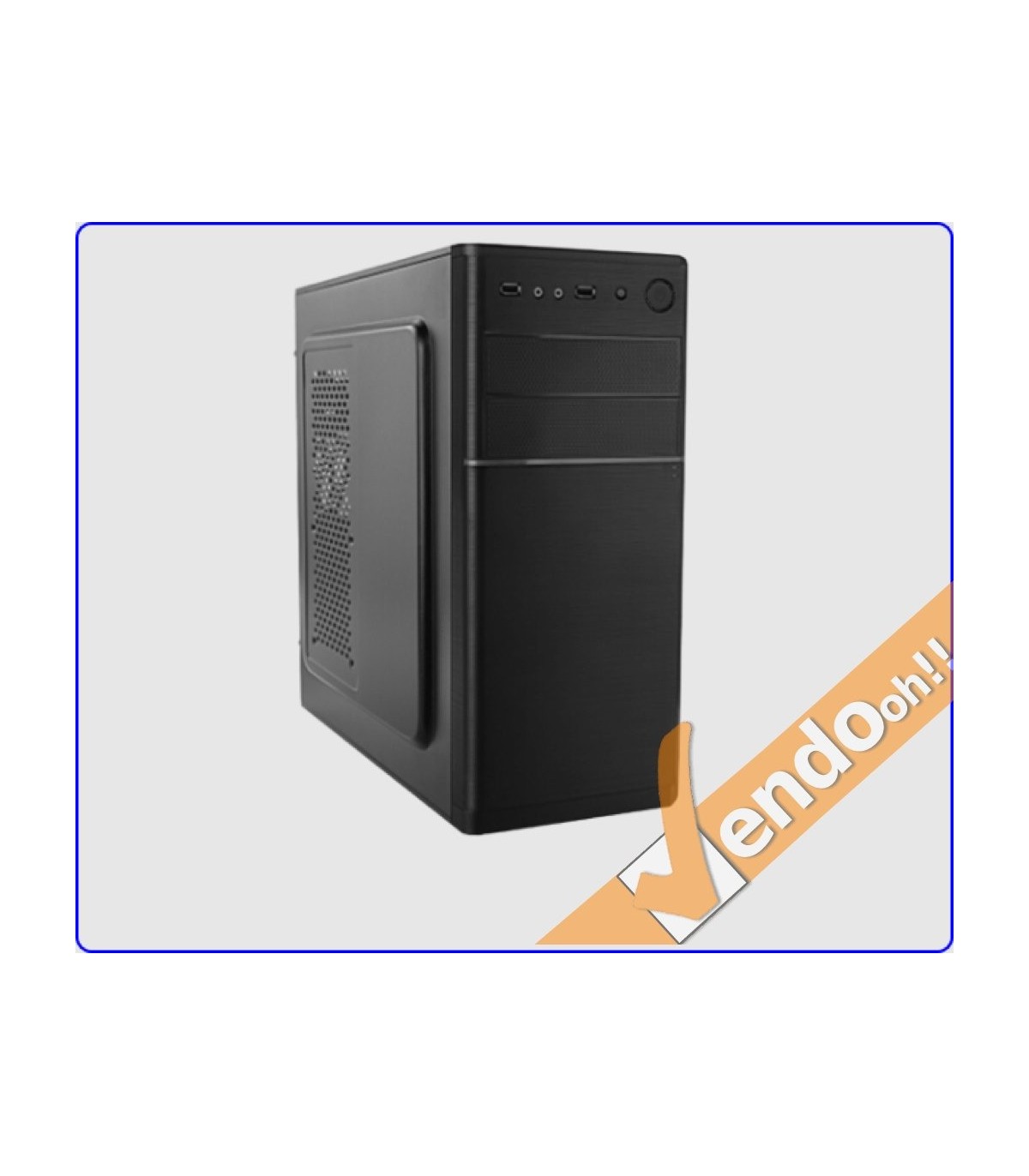 CASE ATX COMPUTER CABINET PC TOWER METALLO PLASTICA NERO CON ALIMENTATORE 500W