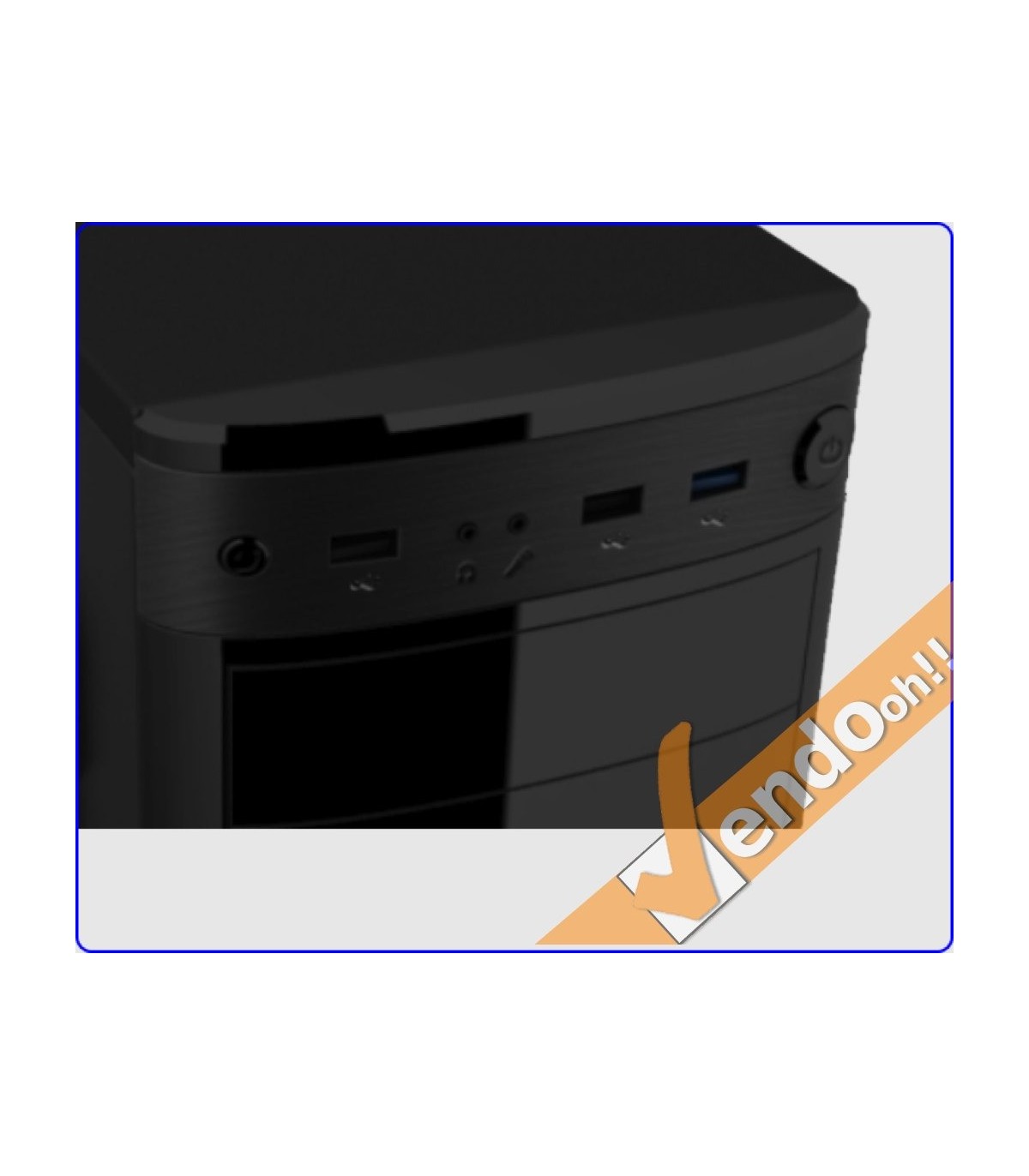 CASE ATX COMPUTER CABINET PC TOWER METALLO PLASTICA NERO CON ALIMENTATORE 500W