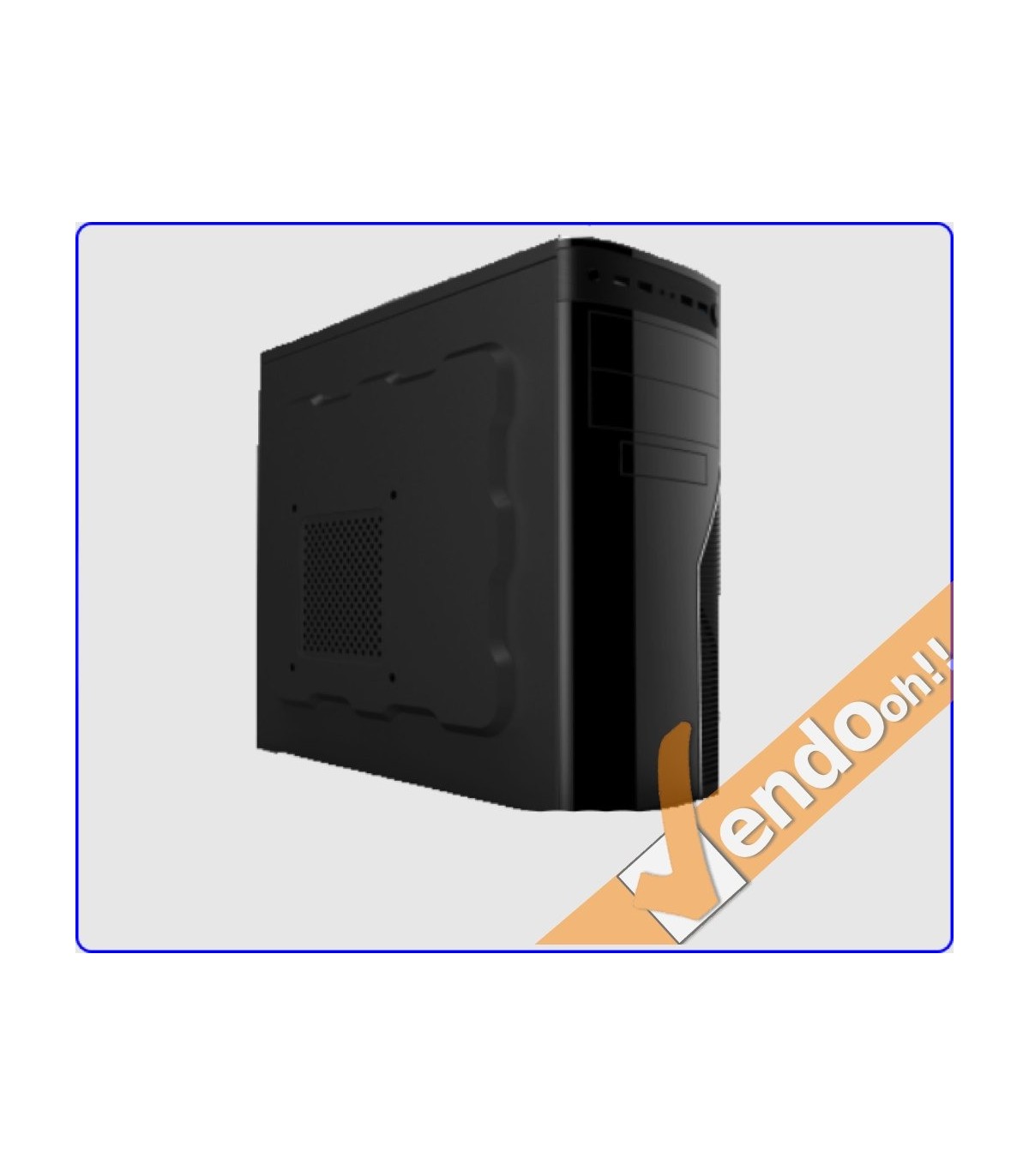 CASE ATX COMPUTER CABINET PC TOWER METALLO PLASTICA NERO CON ALIMENTATORE 500W