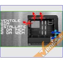 CASE ATX COMPUTER CABINET PC TOWER METALLO PLASTICA NERO CON ALIMENTATORE 650W