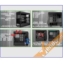 CASE ATX COMPUTER CABINET PC TOWER METALLO PLASTICA NERO CON ALIMENTATORE 650W