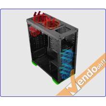 CASE ATX COMPUTER CABINET PC TOWER METALLO PLASTICA NERO CON ALIMENTATORE 500W