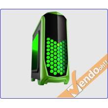 CASE ATX COMPUTER CABINET PC TOWER METALLO PLASTICA NERO CON ALIMENTATORE 500W