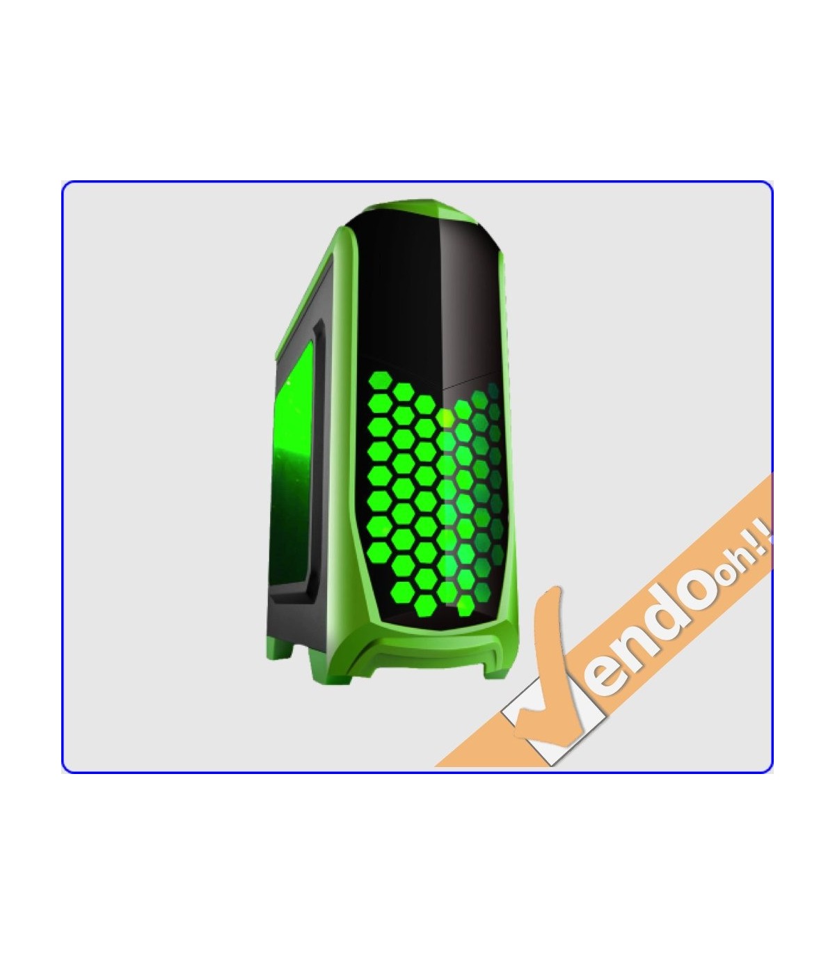 CASE ATX COMPUTER CABINET PC TOWER METALLO PLASTICA NERO CON ALIMENTATORE 500W