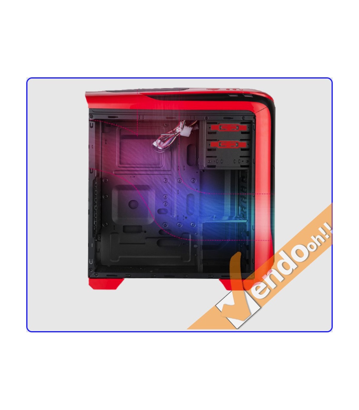 CASE ATX COMPUTER CABINET PC TOWER METALLO PLASTICA NERO CON ALIMENTATORE 500W