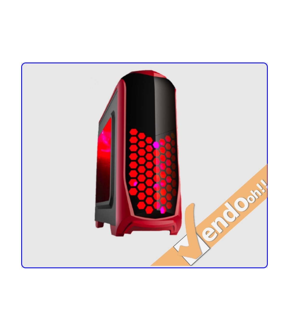 CASE ATX COMPUTER CABINET PC TOWER METALLO PLASTICA NERO CON ALIMENTATORE 500W