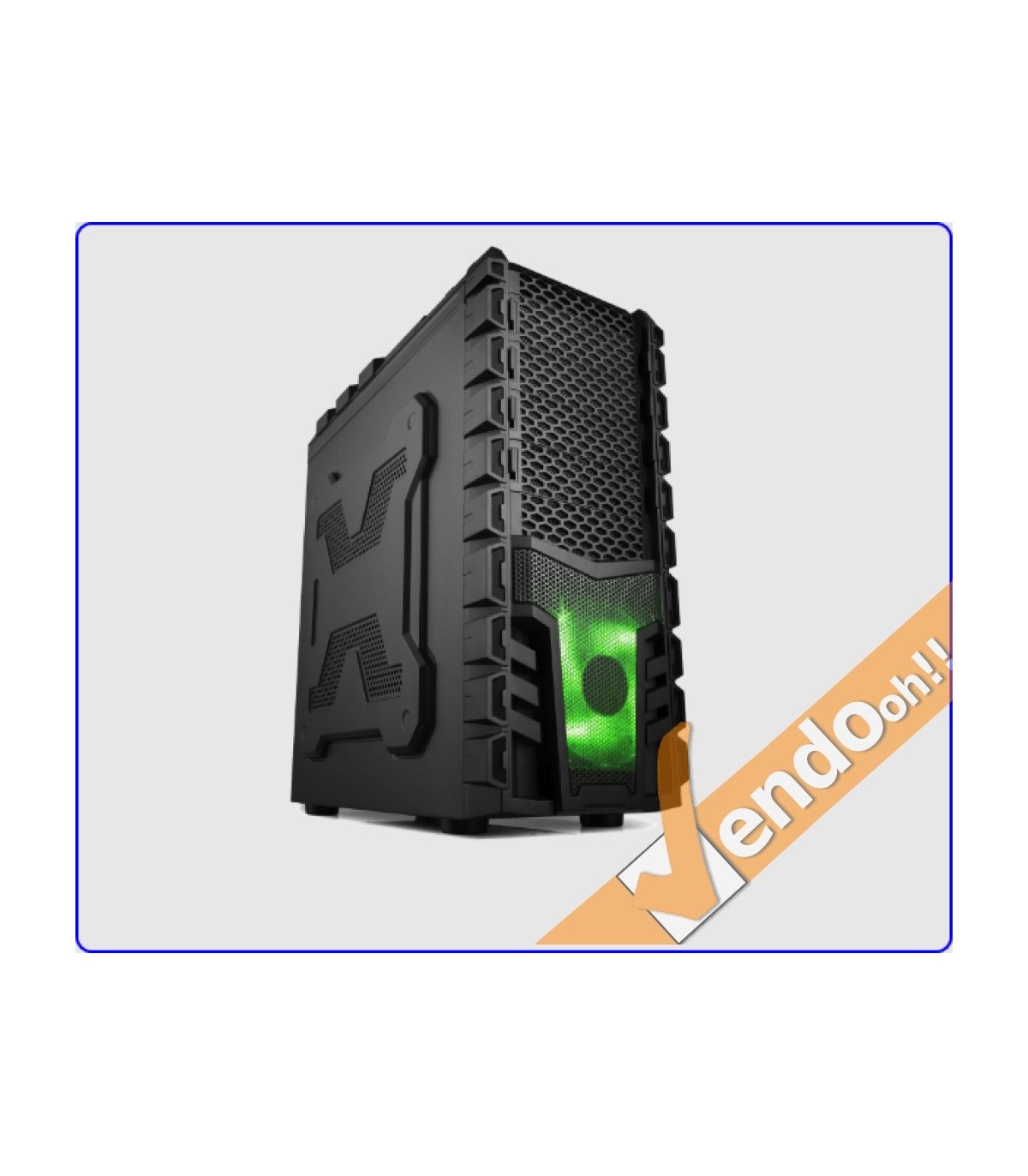 CASE ATX COMPUTER CABINET PC TOWER METALLO PLASTICA NERO CON ALIMENTATORE 500W