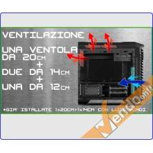 CASE MICRO ATX COMPUTER CABINET PC BIG CUBE ALLOGGI SSD BASCULANTI USB3.0 2.0