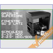 CASE MICRO ATX COMPUTER CABINET PC BIG CUBE ALLOGGI SSD BASCULANTI USB3.0 2.0