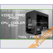 CASE MICRO ATX COMPUTER CABINET PC BIG CUBE ALLOGGI SSD BASCULANTI USB3.0 2.0