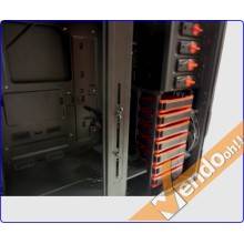 CASE ATX XL COMPUTER SERVER CABINET PC FULL TOWER PER LIQUID COOLER LUCE ROSSA