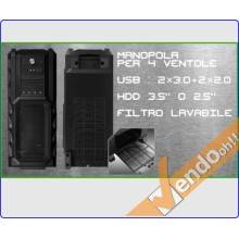 CASE ATX XL COMPUTER SERVER CABINET PC FULL TOWER PER LIQUID COOLER LUCE ROSSA