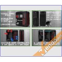 CASE ATX XL COMPUTER SERVER CABINET PC FULL TOWER PER LIQUID COOLER LUCE ROSSA