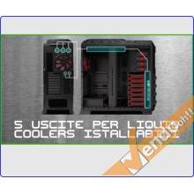 CASE ATX XL COMPUTER SERVER CABINET PC FULL TOWER PER LIQUID COOLER LUCE ROSSA