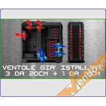 CASE ATX XL COMPUTER SERVER CABINET PC FULL TOWER PER LIQUID COOLER LUCE ROSSA