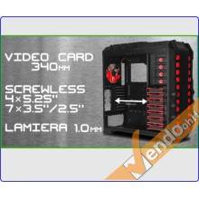 CASE ATX XL COMPUTER SERVER CABINET PC FULL TOWER PER LIQUID COOLER LUCE ROSSA