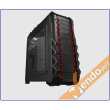 CASE ATX XL COMPUTER SERVER CABINET PC FULL TOWER PER LIQUID COOLER LUCE ROSSA