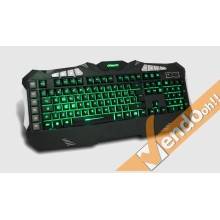 TASTIERA USB GAMING RETRO ILLUMINATA MULTIMEDIALE MACRO PROGRAMMABILE ITALIANA