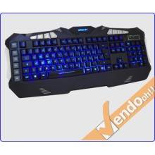 TASTIERA USB GAMING RETRO ILLUMINATA MULTIMEDIALE MACRO PROGRAMMABILE ITALIANA
