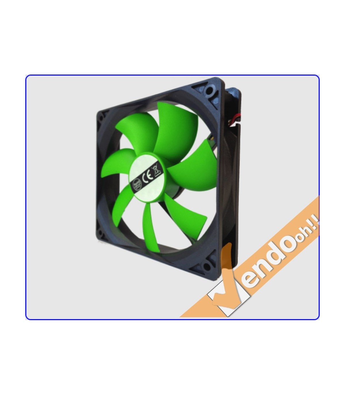 VENTOLA RAFFREDDAMENTO COMPUTER CASE PC FAN 12 CM 4 + 3 PIN 12 V COLORATA VERDE