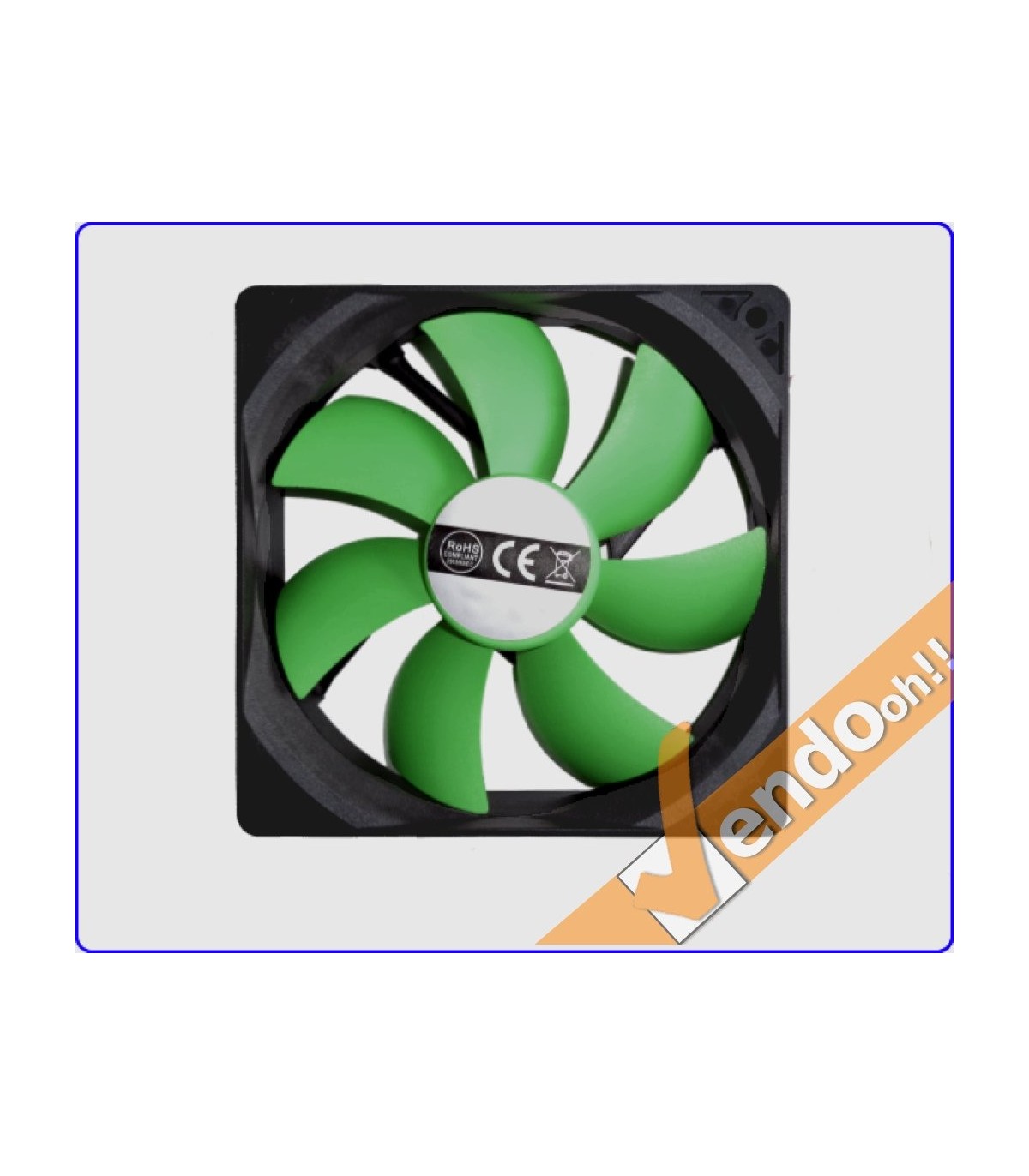 VENTOLA RAFFREDDAMENTO COMPUTER CASE PC FAN 12 CM 4 + 3 PIN 12 V COLORATA VERDE