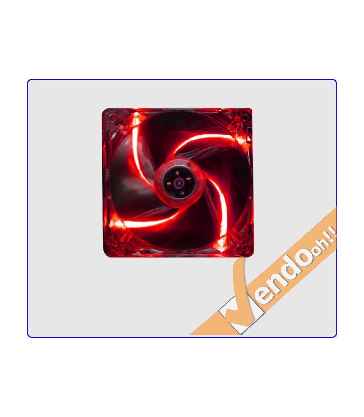VENTOLA RAFFREDDAMENTO COMPUTER CASE PC FAN 14 CM 4 + 3 PIN 12 V LUCE ROSSA