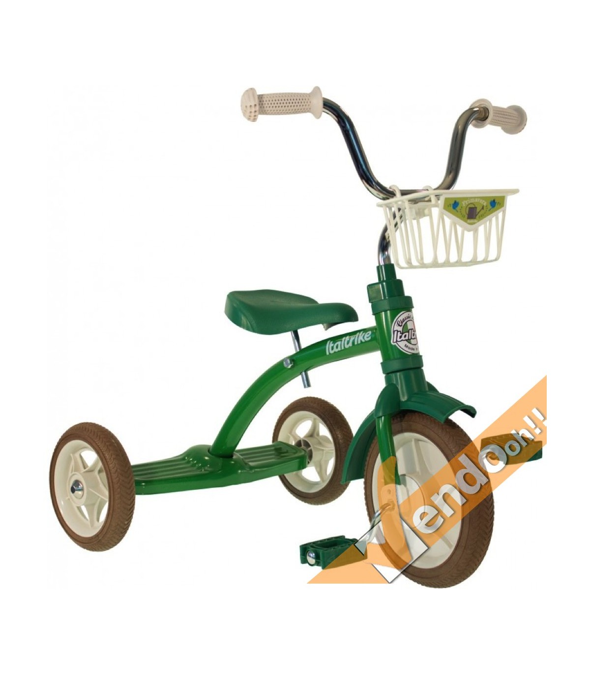 TRICICLO VINTAGE METALLO E CESTINO BAMBINO BAMBINA BAMBINI BIMBO BIMBI 2-5 ANNI