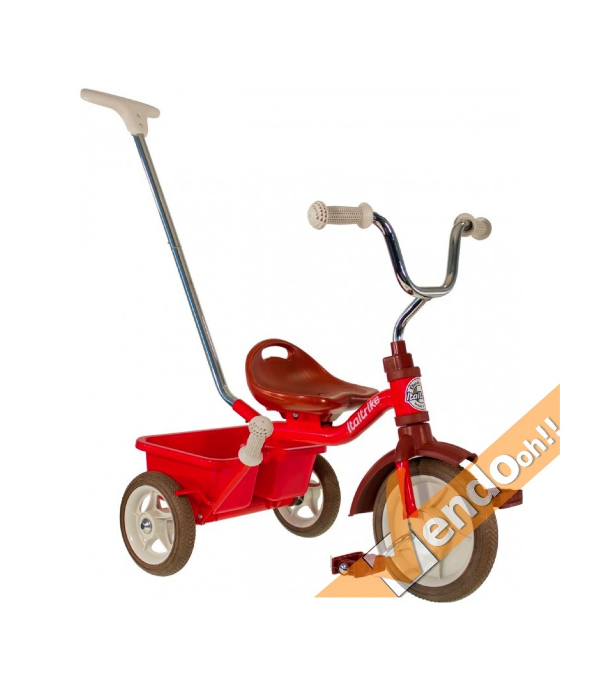 TRICICLO METALLO CON MANICO BAMBINO BAMBINA BAMBINI BIMBO BIMBI PASSENGER