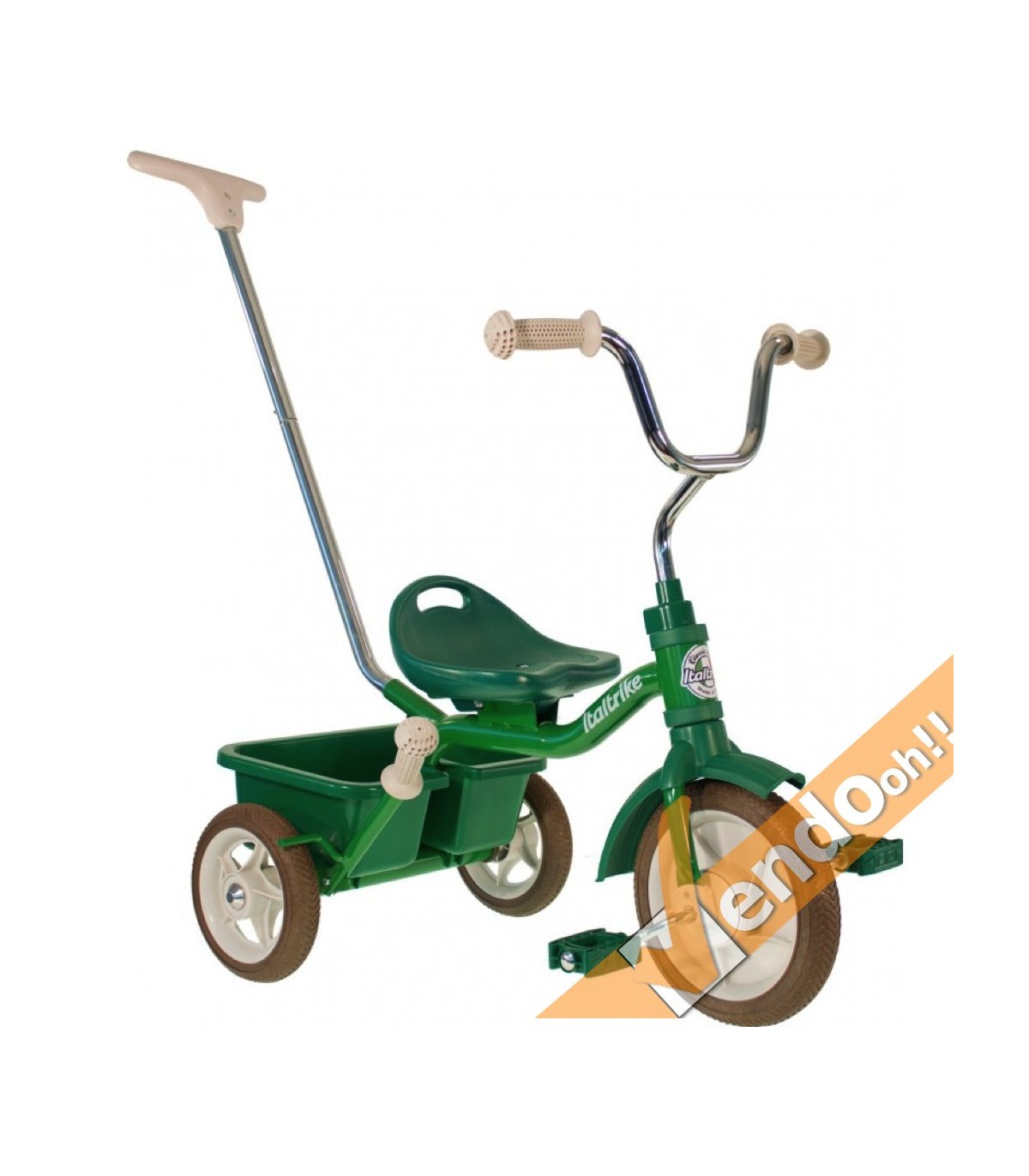 TRICICLO METALLO CON MANICO BAMBINO BAMBINA BAMBINI BIMBO BIMBI PASSENGER