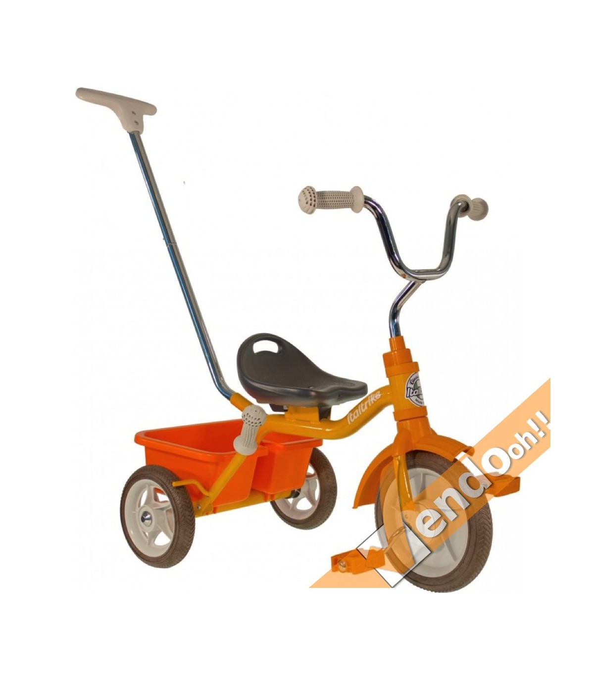 TRICICLO METALLO CON MANICO BAMBINO BAMBINA BAMBINI BIMBO BIMBI PASSENGER