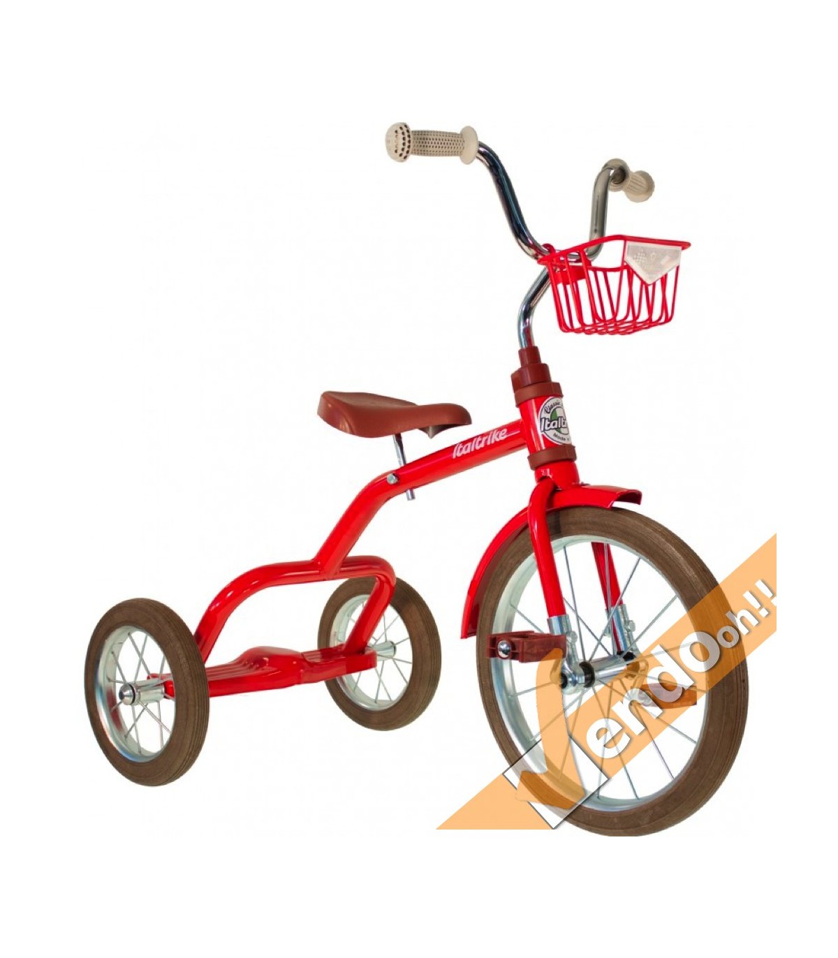 TRICICLO AMERICANO RUOTA GRANDE E CESTINO IN METALLO BAMBINI BIMBO BIMBI +2 ANNI