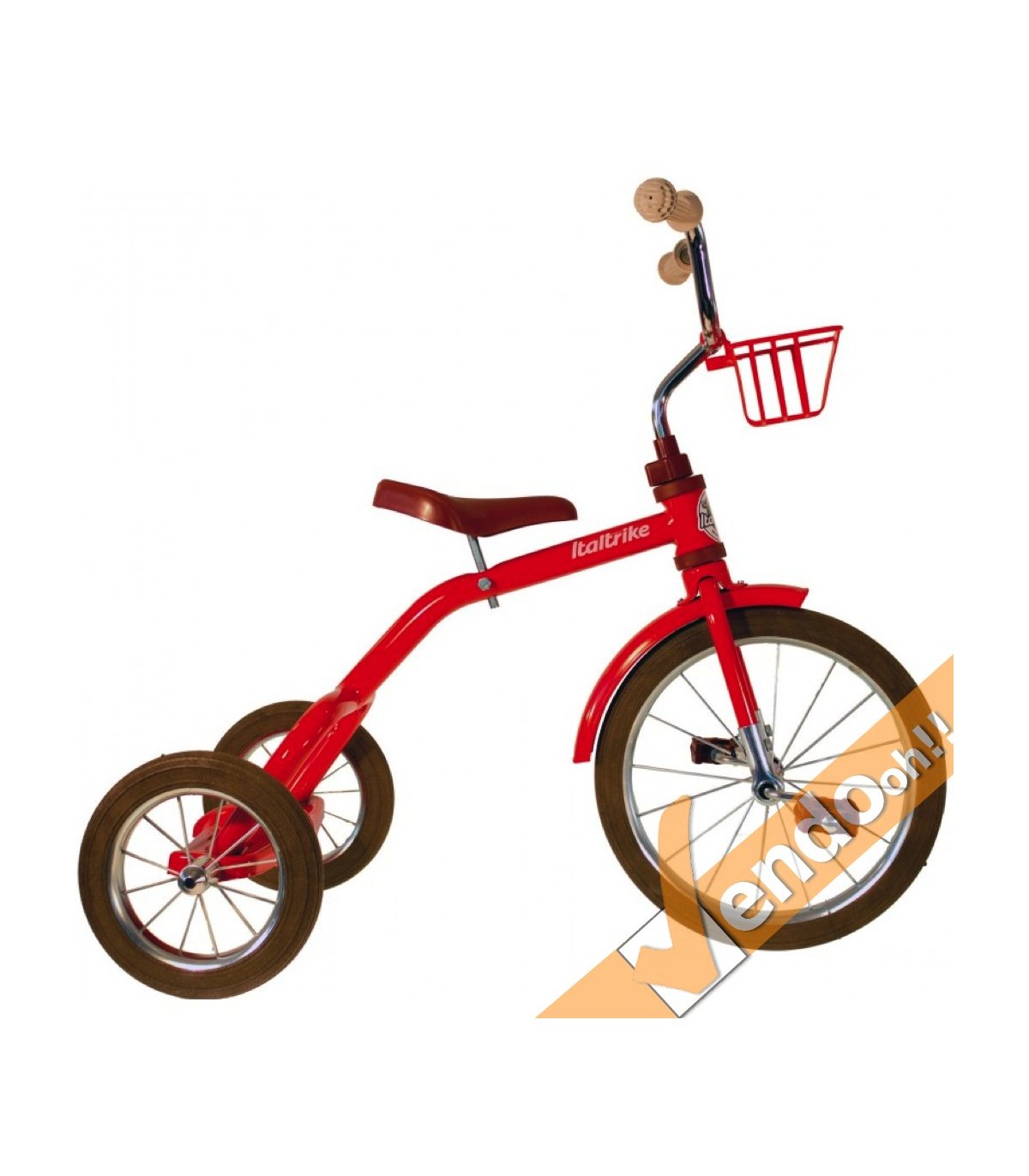 TRICICLO AMERICANO RUOTA GRANDE E CESTINO IN METALLO BAMBINI BIMBO BIMBI +2 ANNI