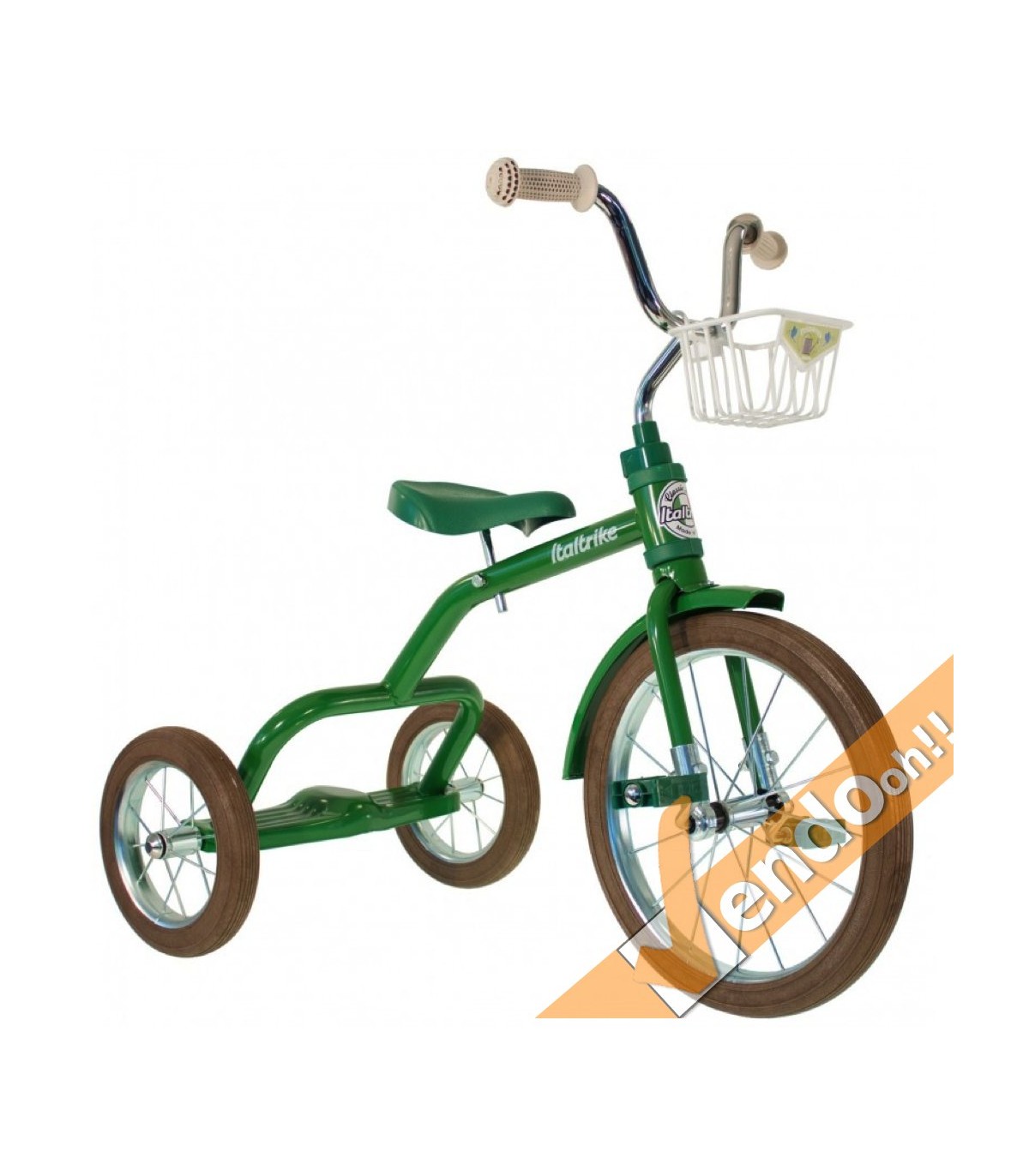 TRICICLO AMERICANO RUOTA GRANDE E CESTINO IN METALLO BAMBINI BIMBO BIMBI +2 ANNI