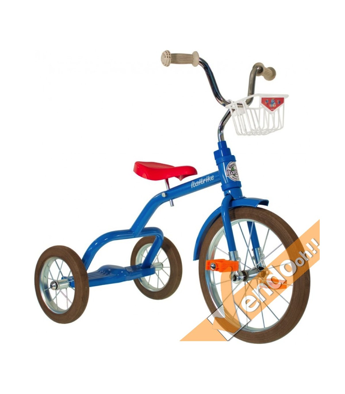 TRICICLO AMERICANO RUOTA GRANDE E CESTINO IN METALLO BAMBINI BIMBO BIMBI +2 ANNI