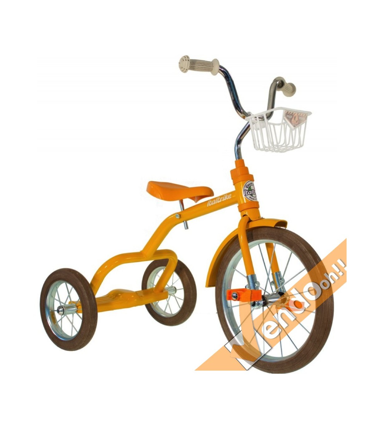 TRICICLO AMERICANO RUOTA GRANDE E CESTINO IN METALLO BAMBINI BIMBO BIMBI +2 ANNI