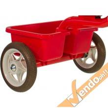 TRICICLO IN METALLO CON CASSETTA POSTERIORE TRASPORTO COSE BAMBINI BIMBO BIMBI