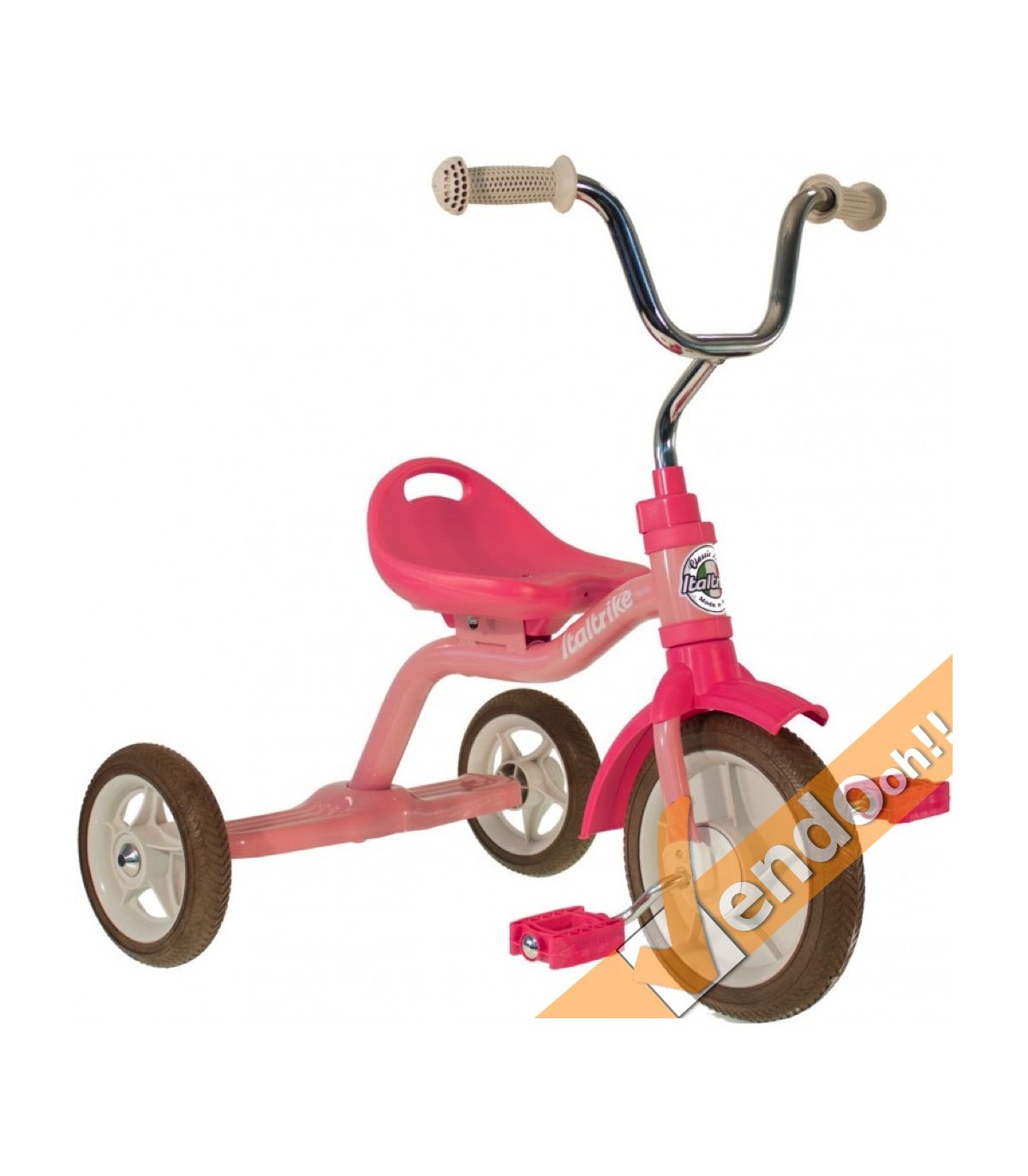 TRICICLO METALLO CLASSICO PEDANA POSTERIORE BAMBINO BAMBINA BAMBINI BIMBO BIMBI