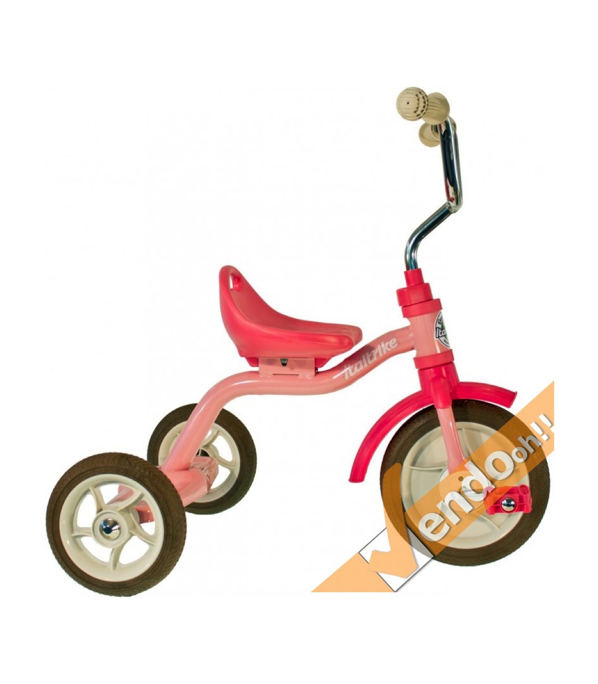 TRICICLO METALLO CLASSICO PEDANA POSTERIORE BAMBINO BAMBINA BAMBINI BIMBO BIMBI