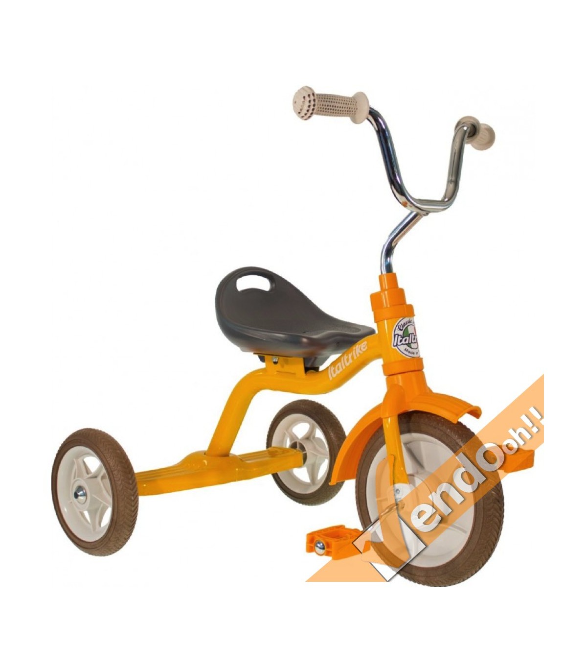 TRICICLO METALLO CLASSICO PEDANA POSTERIORE BAMBINO BAMBINA BAMBINI BIMBO BIMBI