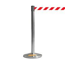 COLONNA COLONNINA A NASTRO TEATRO RECEPTION HOTEL SEGNA PERCORSO DELIMITA AREA COLORE BIANCO ROSSO