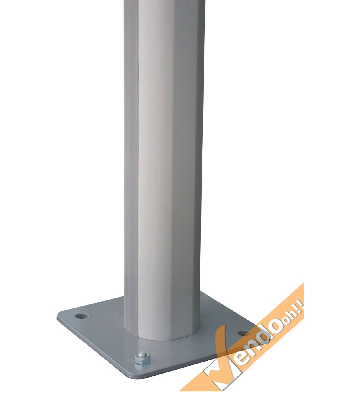 2 MONTANTI IN ALLUMINIO H 200 CM PER BACHECA ECONOMY BASE PER FISSAGGIO A TERRA