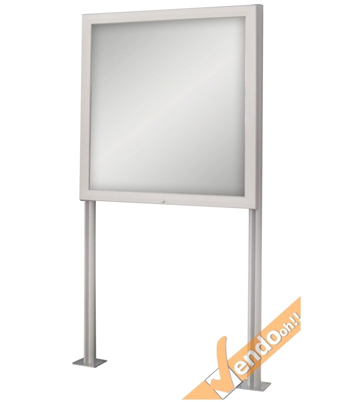 2 MONTANTI IN ALLUMINIO H 200 CM PER BACHECA ECONOMY BASE PER FISSAGGIO A TERRA