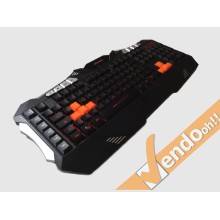 TASTIERA USB GAMING RETRO ILLUMINATA MULTIMEDIALE MACRO PROGRAMMABILE ITALIANA