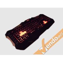 TASTIERA USB GAMING RETRO ILLUMINATA MULTIMEDIALE MACRO PROGRAMMABILE ITALIANA